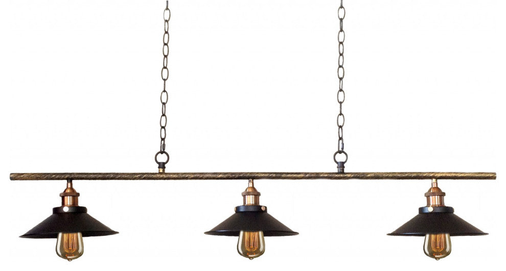 Lillian 3-light Black 47-inch Edison Pendant with Bulbs
