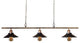 Lillian 3-light Black 47-inch Edison Pendant with Bulbs