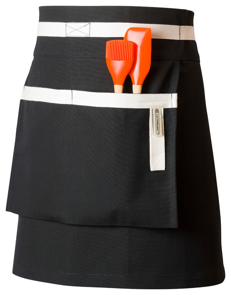 Le Creuset Barista Half Apron, Black