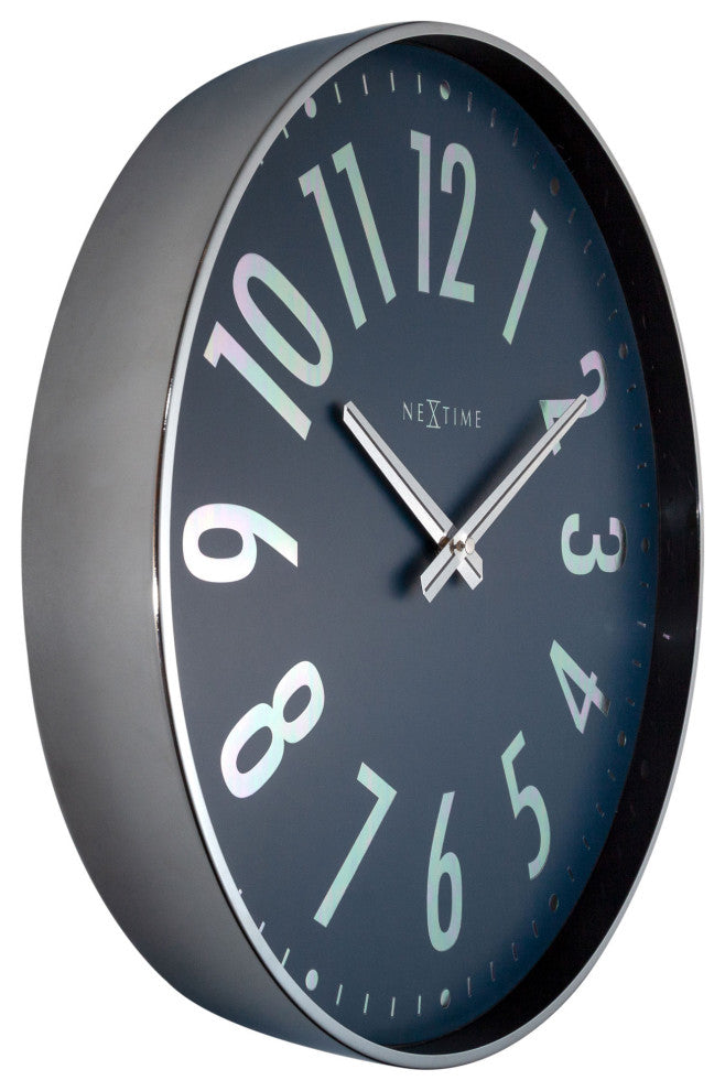 Alchemy 16" Metal Wall Clock, Blue