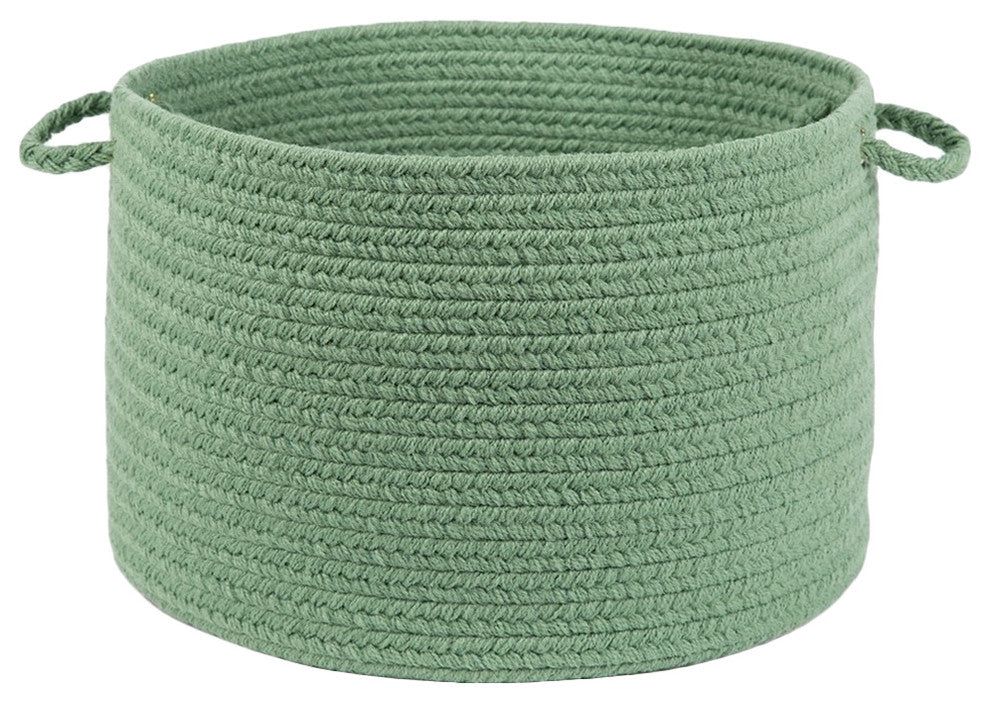 Rhody Rug Wear Ever Celadon Poly 18"X12" Basket