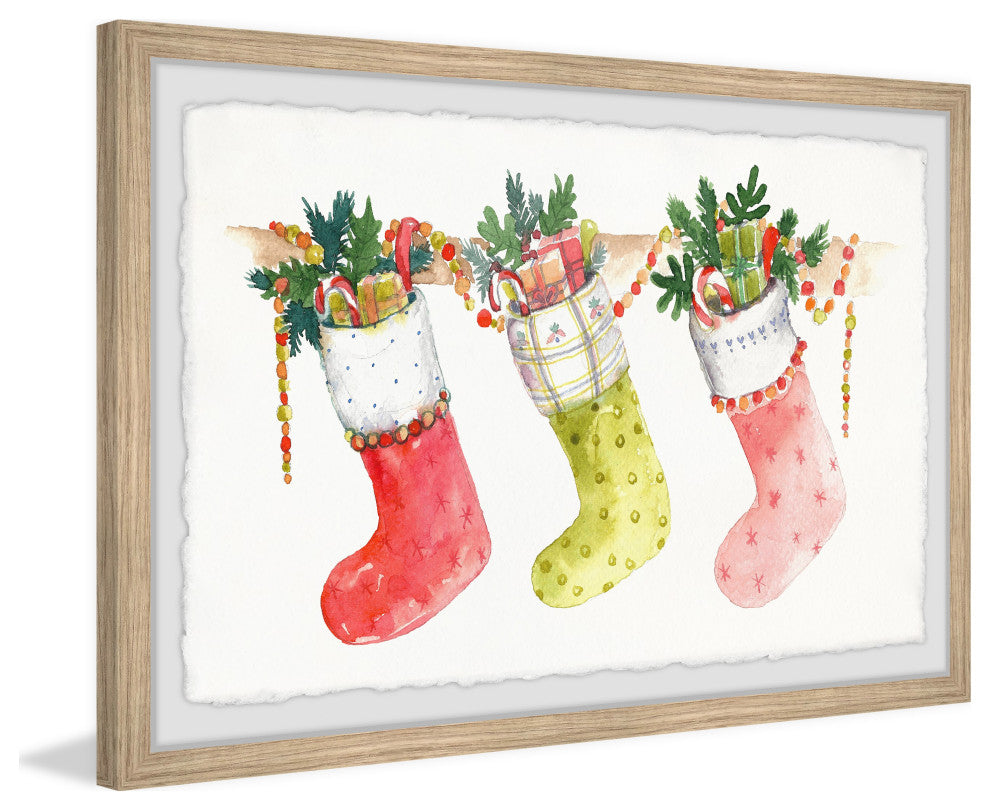 "Santa Was Here" Framed Painting Print, 18x12