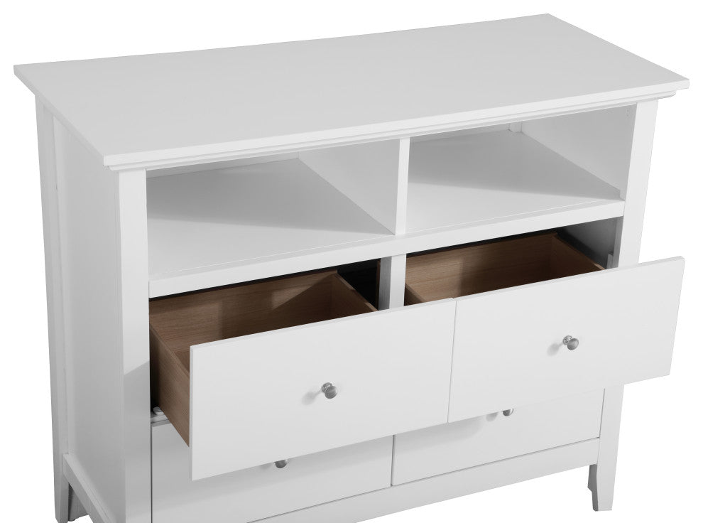 Shandon 4-Drawer Media Chest, White