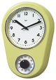 Retro Kitchen Timer Wall Clock, Chartreuse