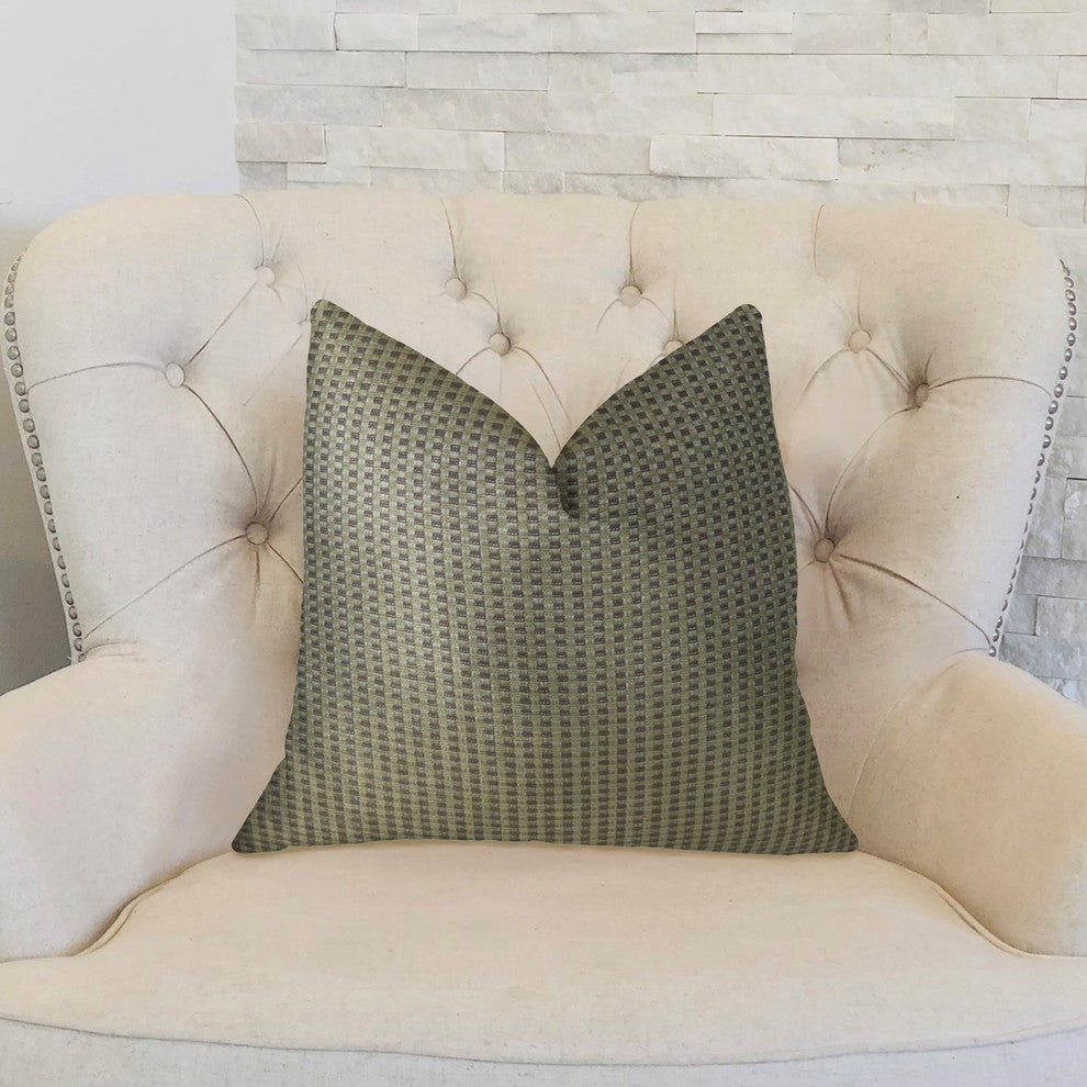 Bellevue Brown Handmade Luxury Pillow, 20"x20"