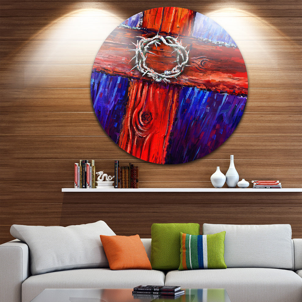 Crown Of Thorns, Abstract Round Wall Art, 23"