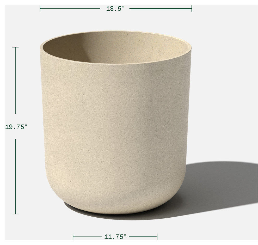 Pure Series Kona Planter, Sand, 20", 2 Pack