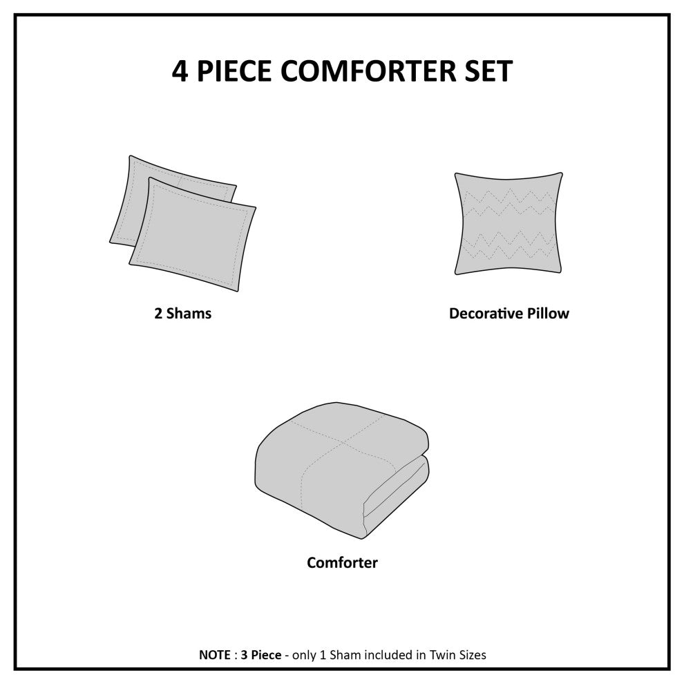 Intelligent Design Felicia Crushed Velvet 4-Piece Comforter Set