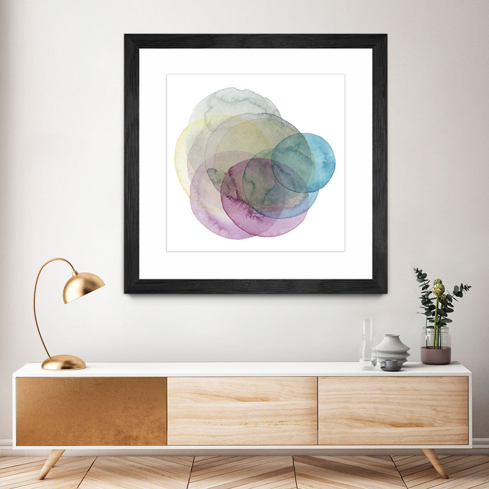"Evolving Planets II" Matted and Framed, 36" X 36"