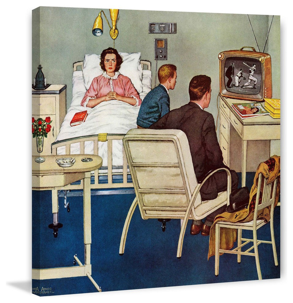 "Baseball in the Hospital" Painting Print on Canvas by Amos Sewell