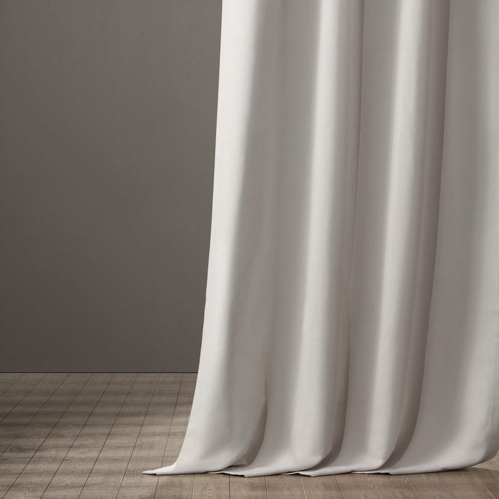 Room Darkening Curtain Panel Pair, Alabaster Beige, 50"x84"