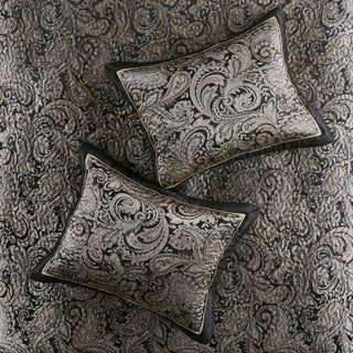 Madison Park Aubrey 5 Piece Reversible Jacquard Bedspread Set, Black