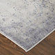 Oria Industrial Abstract Area Rug, Ivory/Blue, 12'x15'