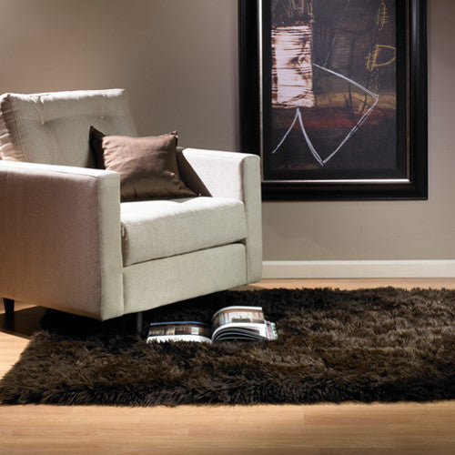 Classic Brown Bear Faux Fur Rectangle Rug, 28"x43"