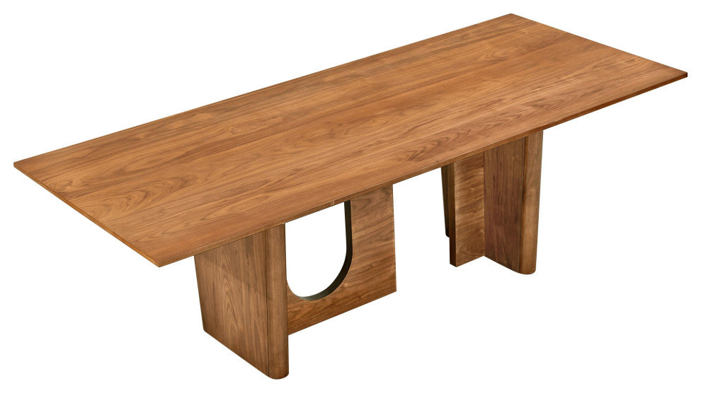 Satra Walnut Rectangular Dining Table - Walnut