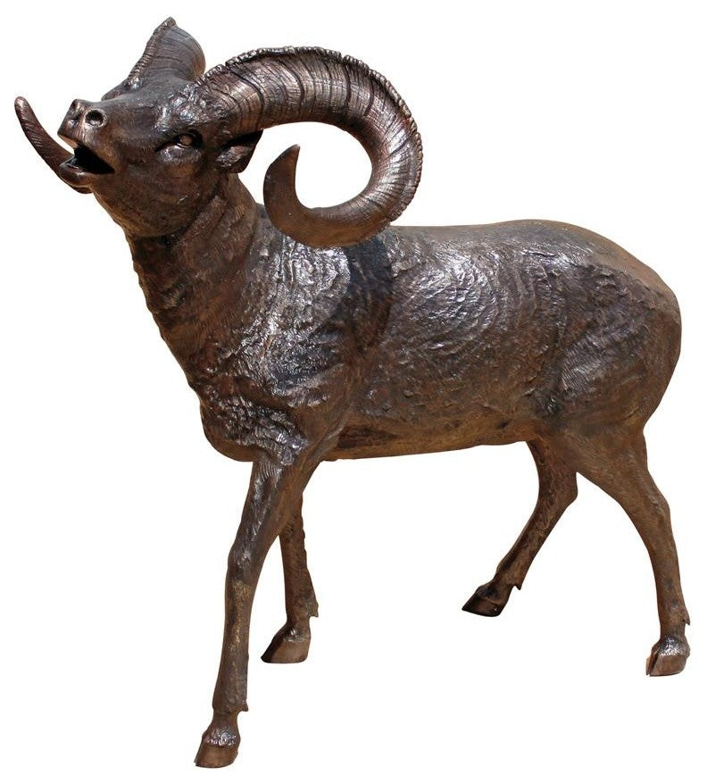 Big Horn Sheep Bronze Statue