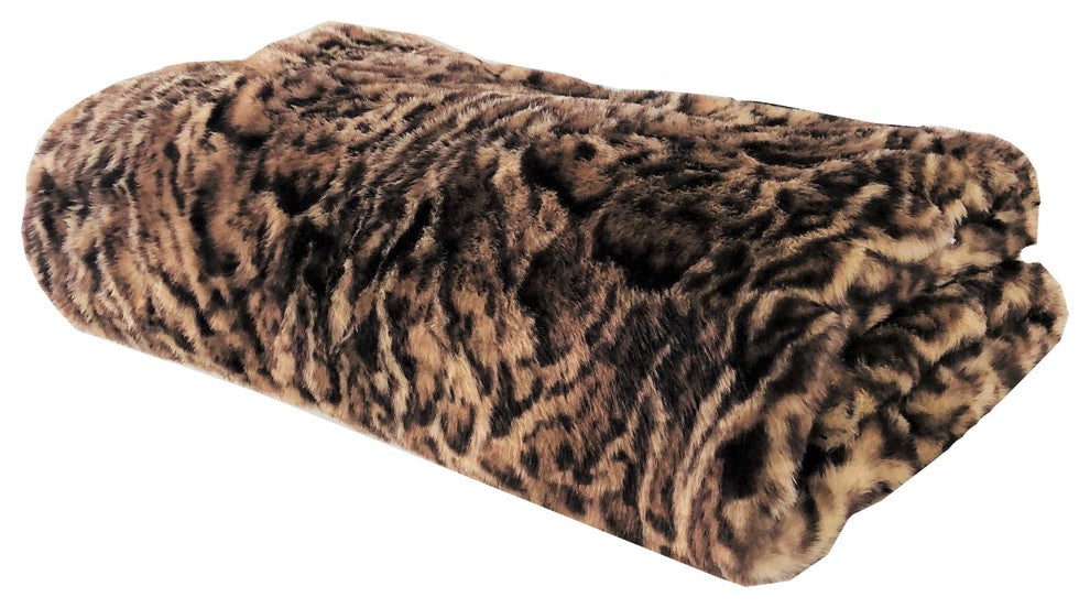 Jungle Cat Faux Fur Luxury Throw