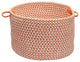 Outdoor Houndstooth Tweed, Orange Utility Basket, 18"X12"