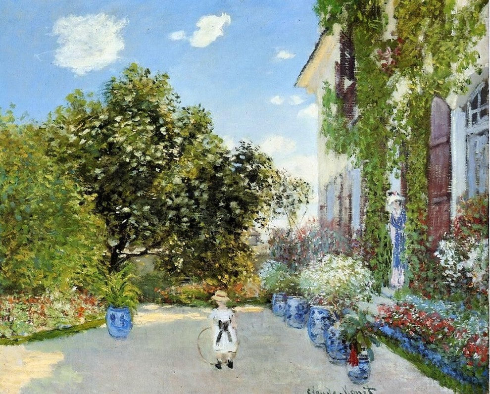 Claude Oscar Monet The Artist's House at Argenteuil Wall Decal Print