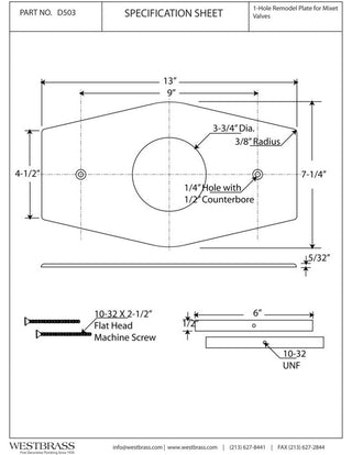 One-Hole Remodel Plate For Mixet In Oil Rubbed Bronze