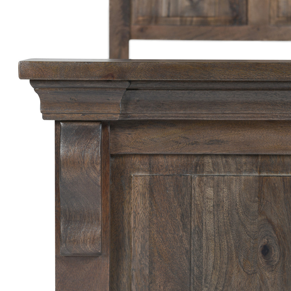 Adelaide Mango Wood Bed, Cocoa Brown by Kosas Home, Queen