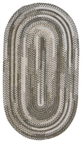 Habitat Braided Oval Rug, Gray, 7'x9'
