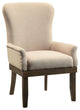 Acme Landon Arm Chair, Beige Linen and Salvage Brown