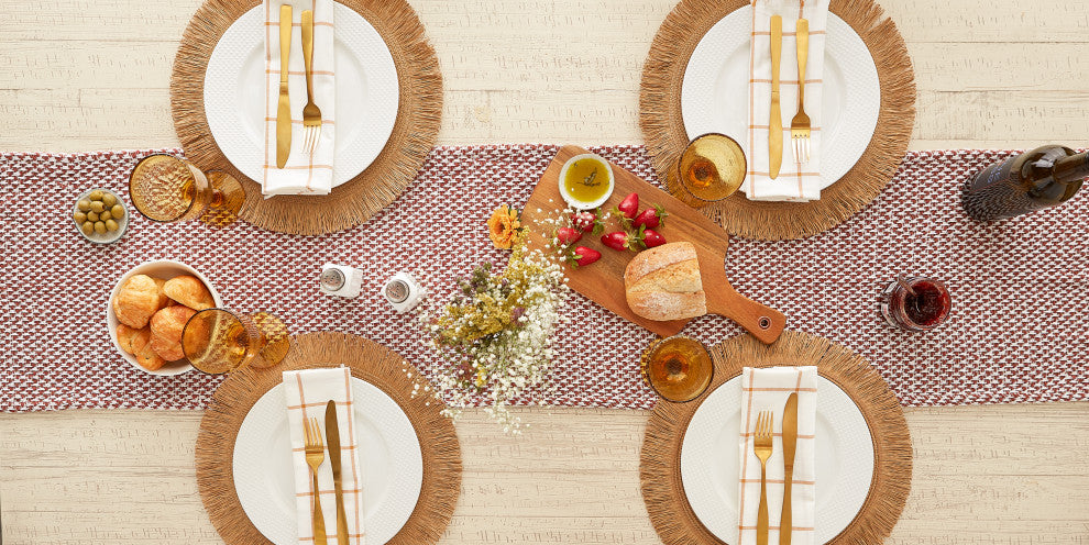 Cinnamon Woven Table Runner 15x72