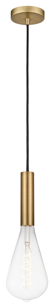 Edison Mini Pendant, Brushed Brass, 13"