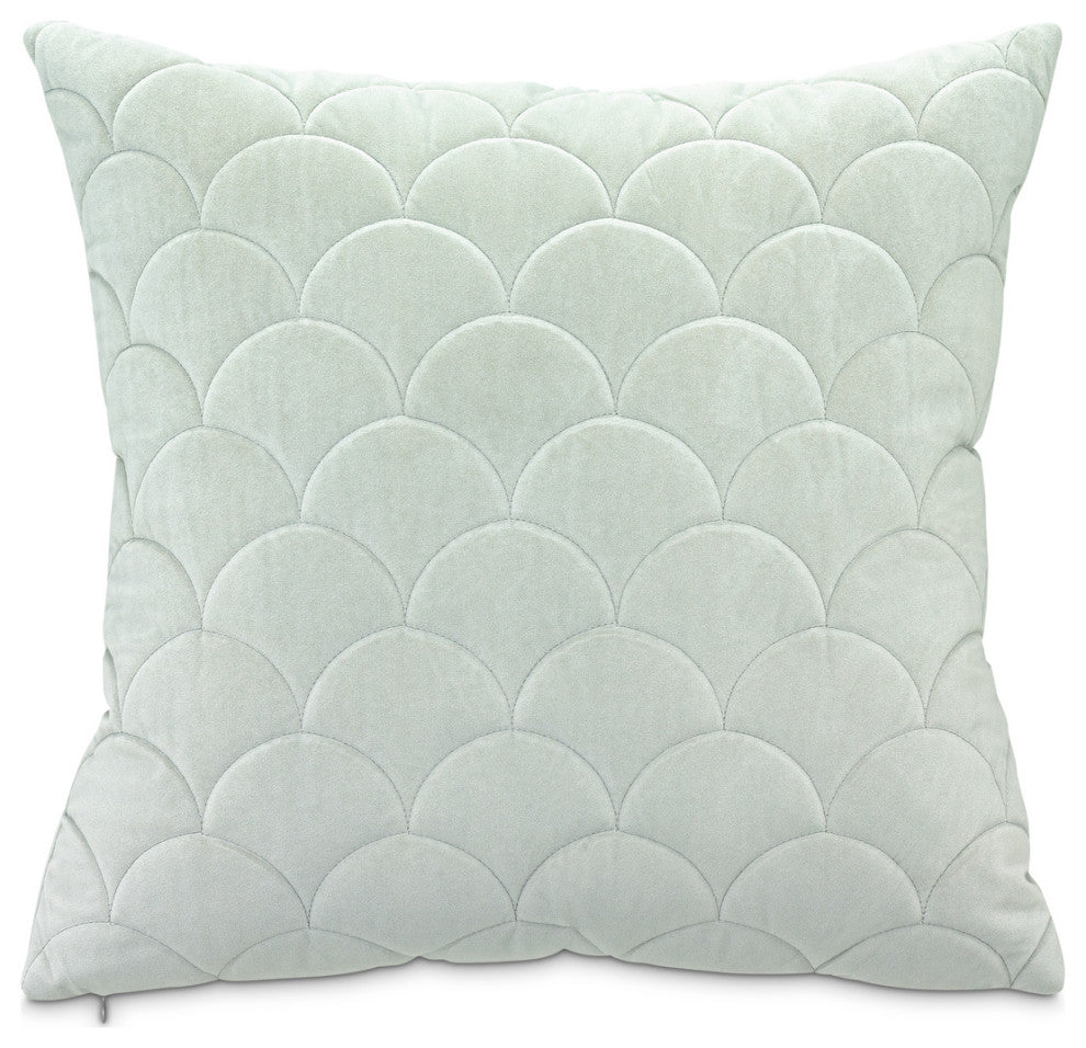 Re-nue Overland 21" Square Velvet Pillow, Set of 2, Mist