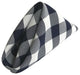 LA Linen Gingham Checkered Napkins 18"x18", 10 Pack, White and Navy