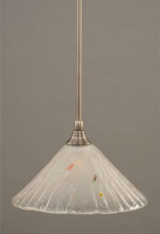 Toltec Lighting Stem Mini Pendant, 12" Frosted Crystal Glass