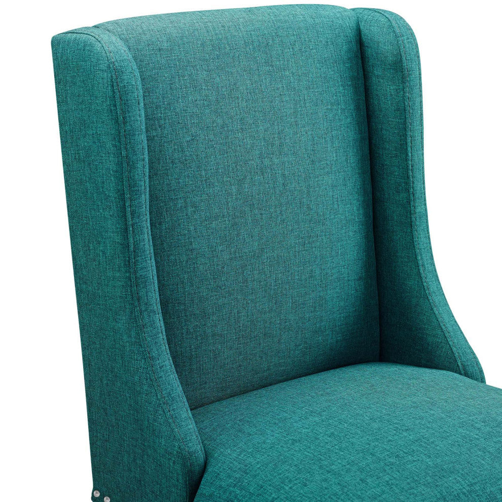 Baron Counter Stool Upholstered Fabric Set of 2 EEI-4016-TEA