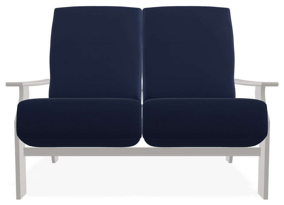 St. Catherine Deep Seat Outdoor Loveseat, Navy/Snow