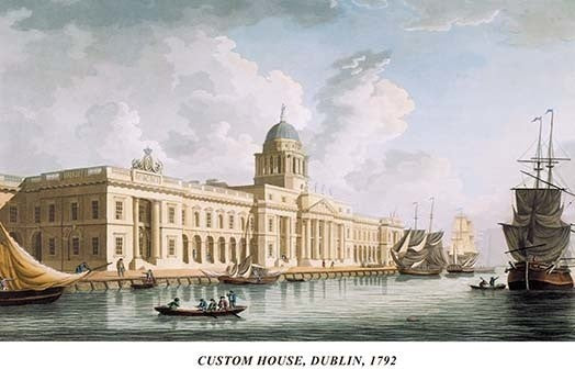 Custom House, Dublin, 1792- Fine Art Giclee Print 24" x 36"