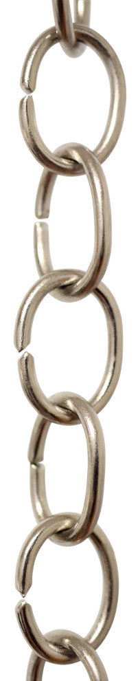 RCH Hardware Brass Loop Chandelier Chain, 3', Polished Nickel, U18