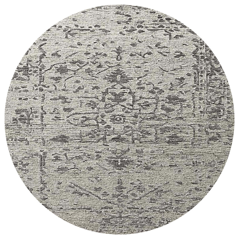 Ahgly Company Indoor Round Mid-Century Modern Area Rugs, 8' Round