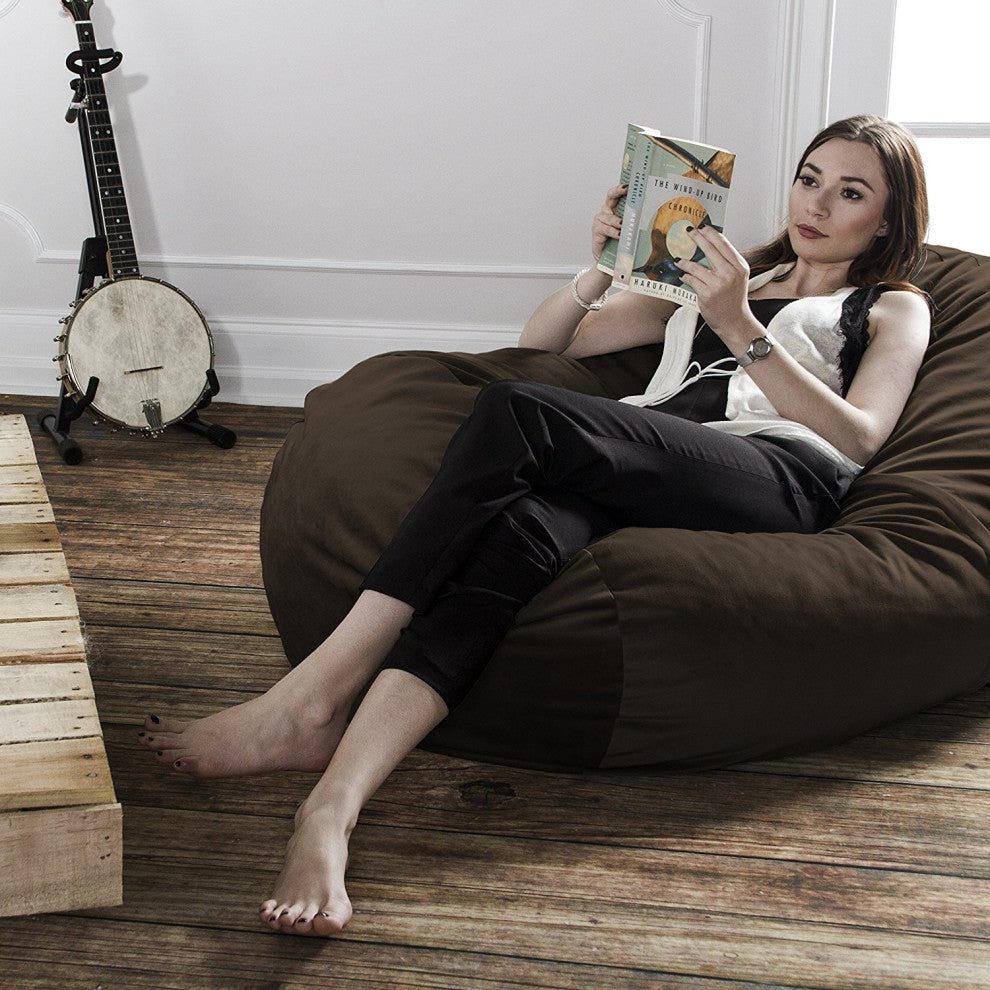 Sofa Saxx 4' Lounger Bean Bag, Chocolate