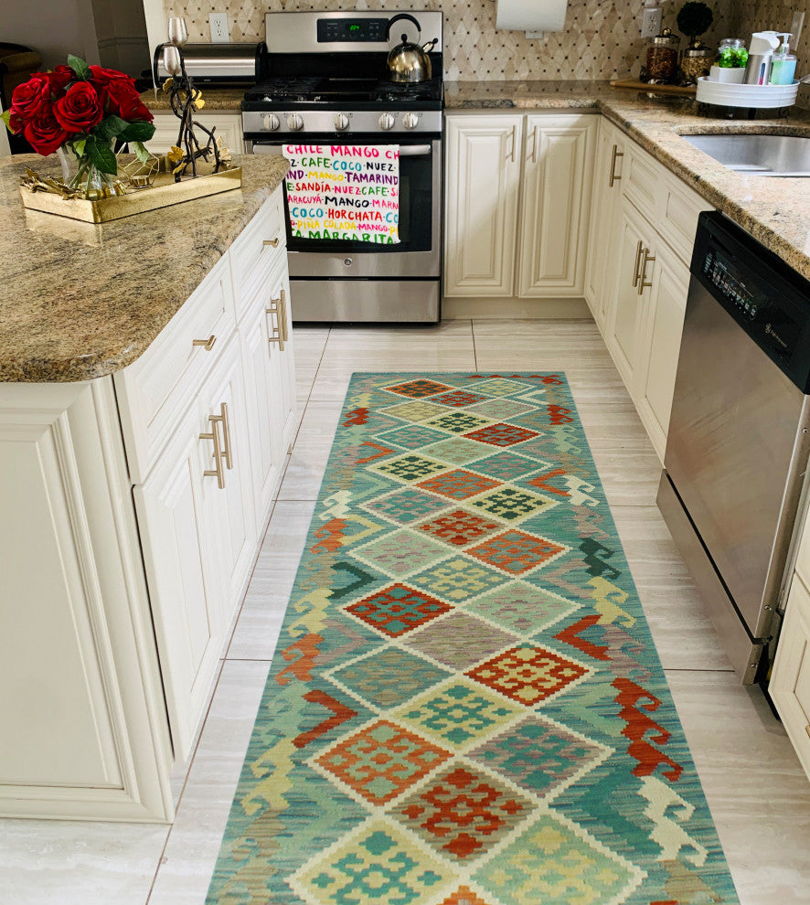 Sangat Kilim Virgil Blue Runner