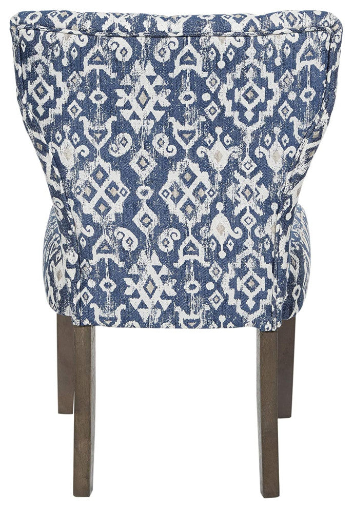 Classic Dining Chair with Thick Padded, Button Tufted Back and Solid Wood