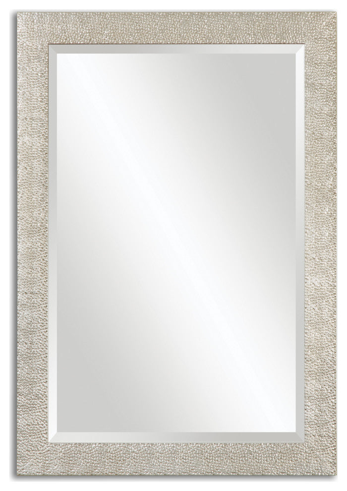 Uttermost Porcius Coastal Style Pinewood Mirror in Antiqued Silver