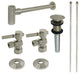 Plumbing Sink Trim Kit, Bottle Trap and Drain, No Overflow, Brushed Nickel