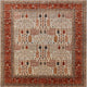 Ahgly Company Indoor Square Mid-Century Modern Area Rugs, 4' Square
