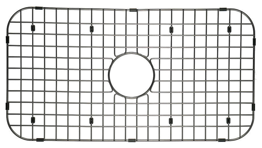 Matte Black 304 Stainless Steel Kitchen Sink Bottom Grid, 27-3/16x14-5/16