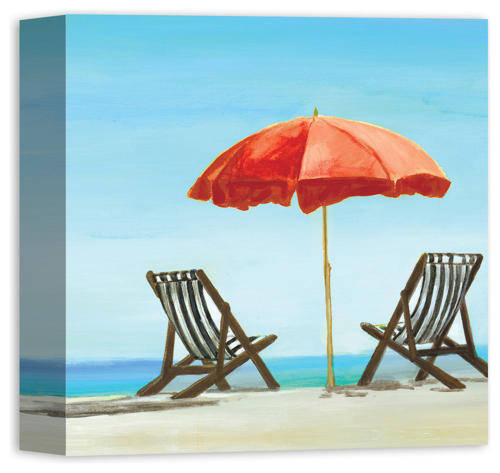 Lazy Beach Day 12x12 Canvas Wall Art