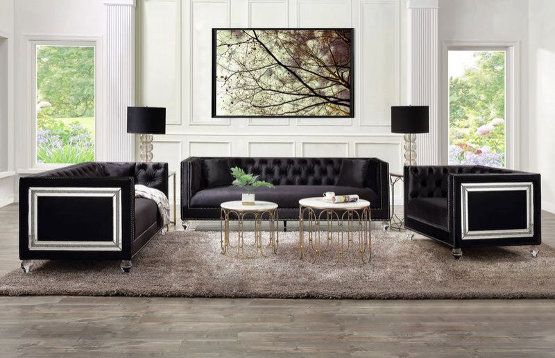 Heibero Chair, Black Velvet
