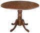 42" Round Dual Drop Leaf Pedestal Table, Espresso