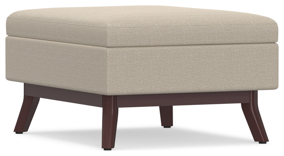 Owen Coffee Table Storage Ottoman, Natural