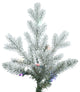Frosted Eastern Frasier Christmas Tree, 150 LED Multi, 4.5'x33"