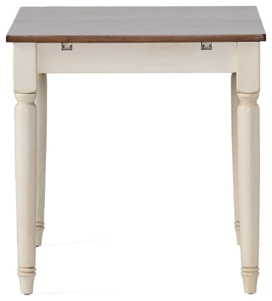 GDF Studio Bronwen Wood Dining Table With Leaf Extension